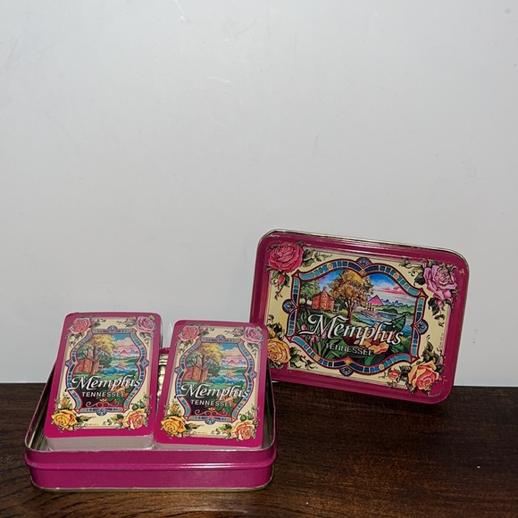 Vintage Memphis Playing Cards in Collectible Souvenir Tin (2 Packs) - Picture 6 of 9